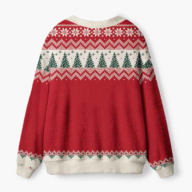 Soulisfree A Timeless Christmas Tradition Fuzzy Cardigan Sweater