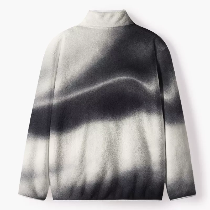 Soulisfree  Between Light And Shadow Flannel Zip-Up Jacket