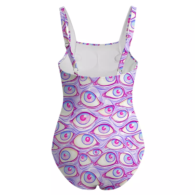 Soulisfree Lavender Dream Eyes  One‑Piece Swimsuit
