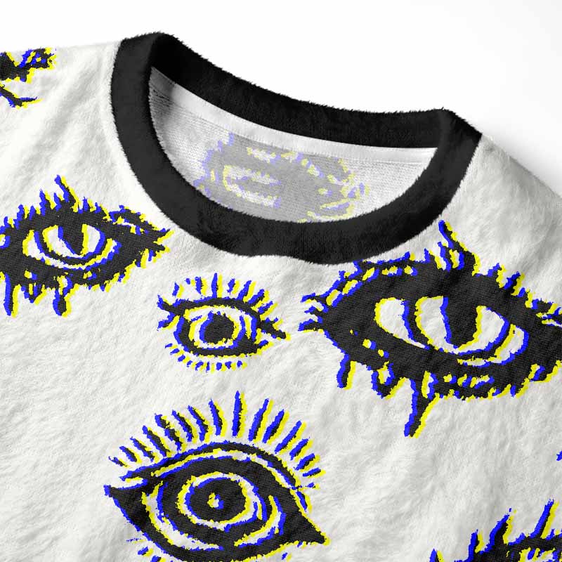 Soulisfree AWAKEN YOUR VISION Fuzzy Crewneck Sweater