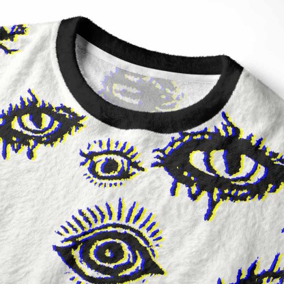 Soulisfree AWAKEN YOUR VISION Fuzzy Crewneck Sweater