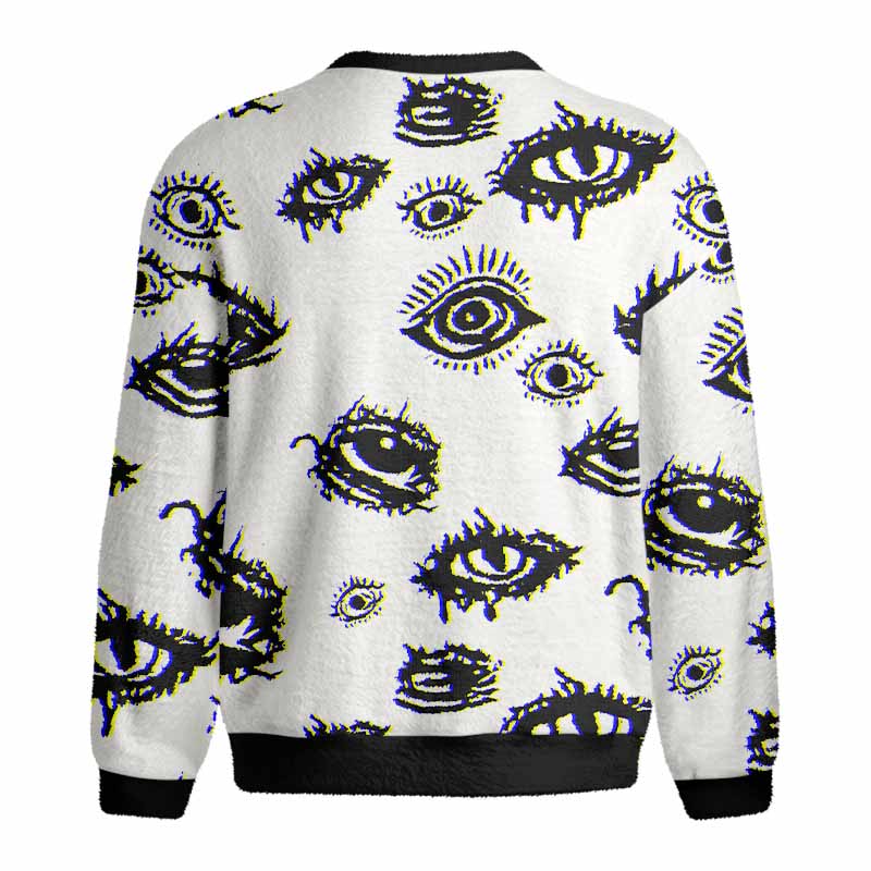 Soulisfree AWAKEN YOUR VISION Fuzzy Crewneck Sweater