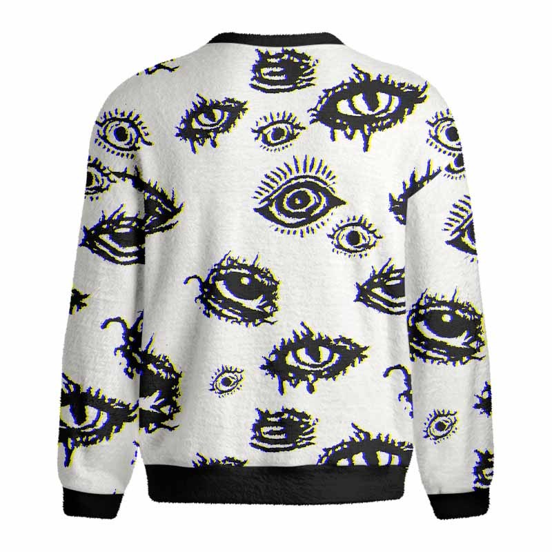 Soulisfree AWAKEN YOUR VISION Fuzzy Crewneck Sweater