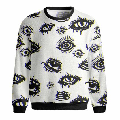 Soulisfree AWAKEN YOUR VISION Fuzzy Crewneck Sweater