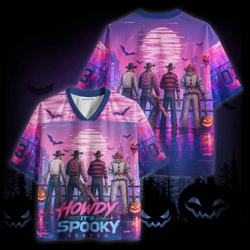 Soulisfree Cyber Pumpkin Bows Mesh Jersey