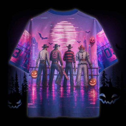 Soulisfree Cyber Pumpkin Bows Mesh Jersey