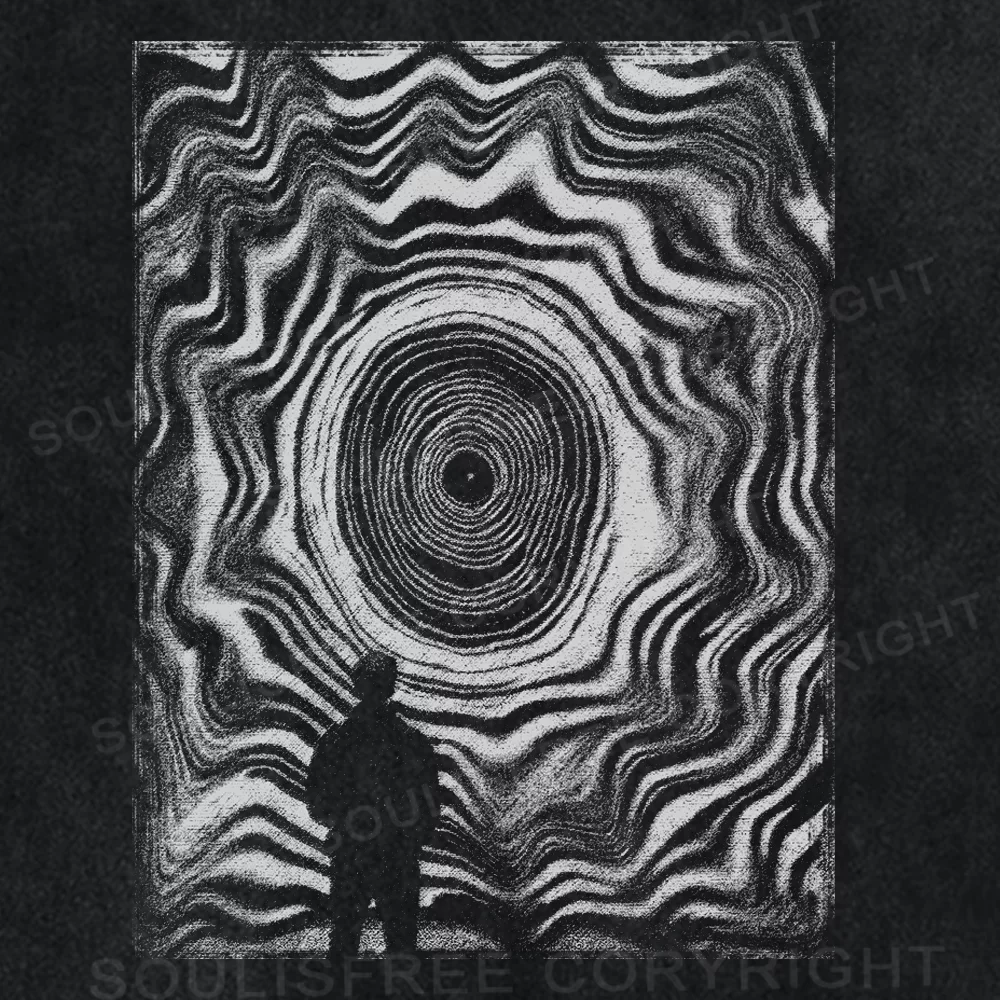 The Spiral Draws You In Washed Space T-shirt