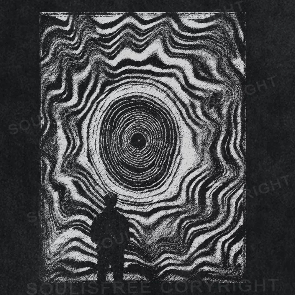 The Spiral Draws You In Washed Space T-shirt
