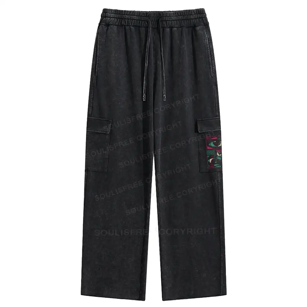 Facial Fragments Washed Cargo pants