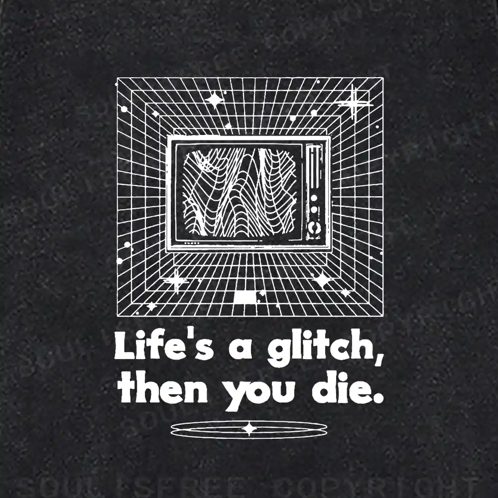 Life in Glitch Mode Washed Sweatshirts