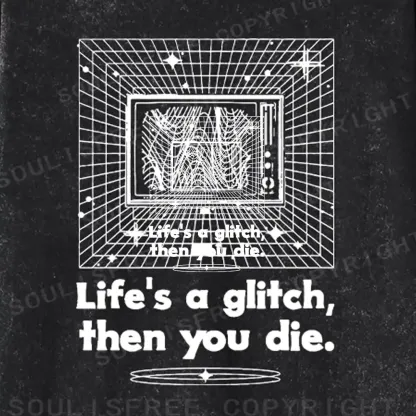 Life in Glitch Mode Washed Long Sleeve Shirt