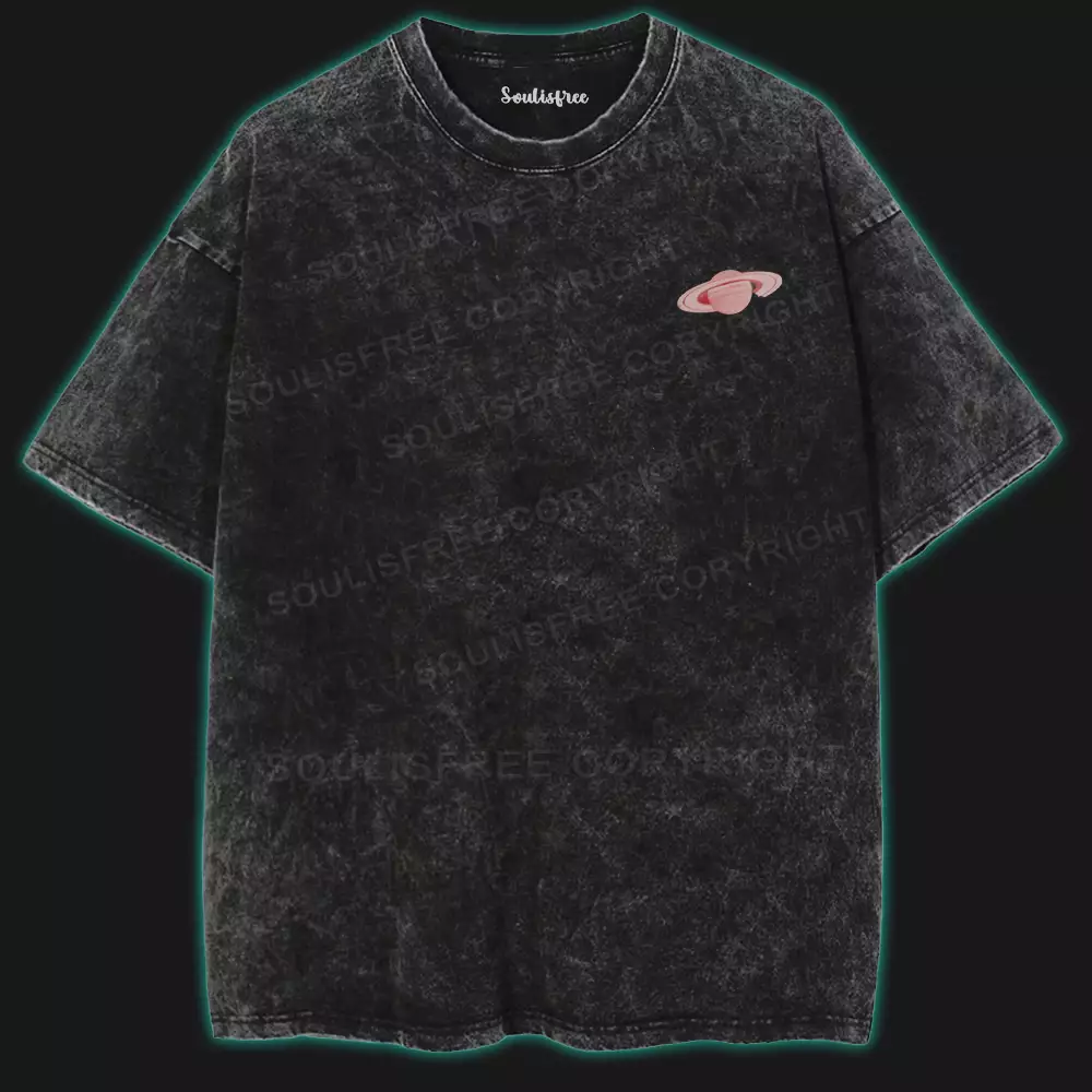 Saturn Dreams Washed Space T-shirt
