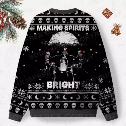 Making Spirits Bright Ugly Christmas Knit Sweatshirt