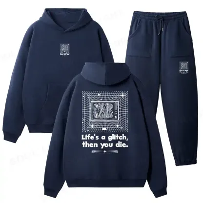 Life in Glitch Mode Fleece Hoodie Set
