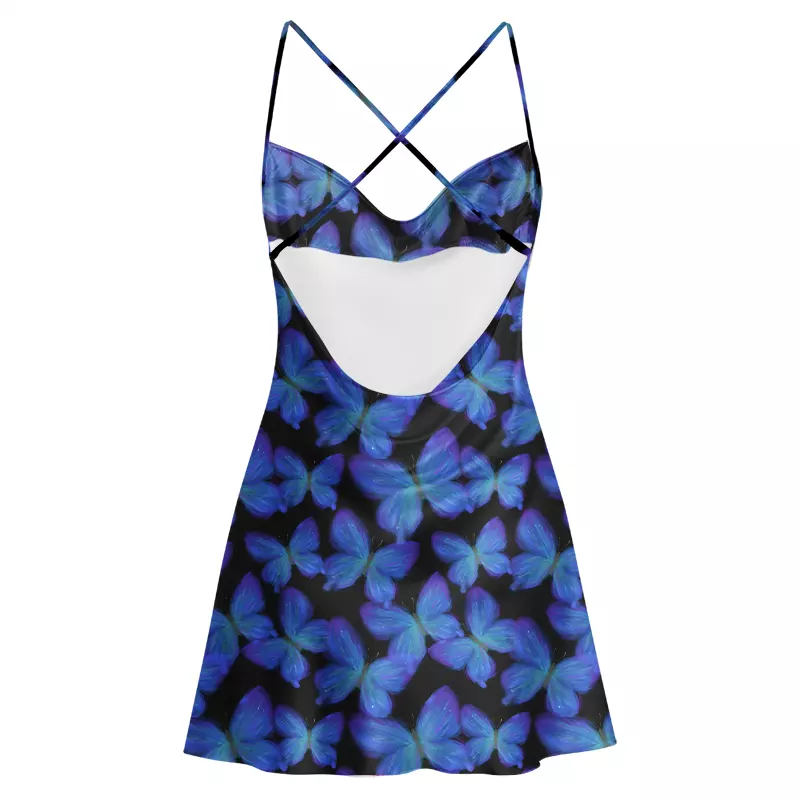 Soulisfree Midnight Wings Cowl Neck Satin Mini Dress