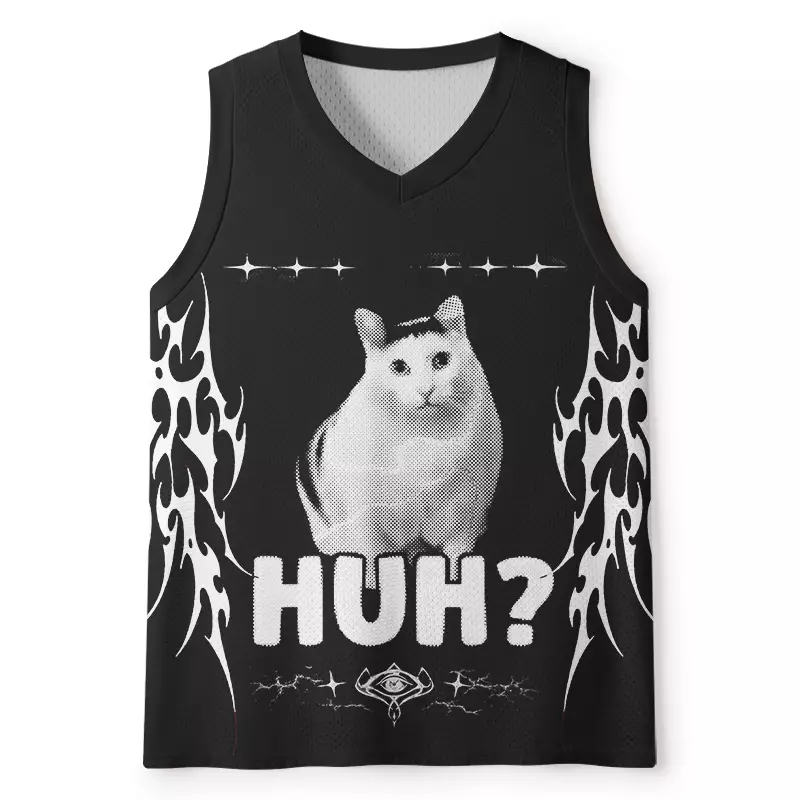Soulisfree  Huh Cat Meme Mesh Tank