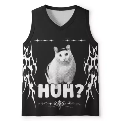 Soulisfree  Huh Cat Meme Mesh Tank