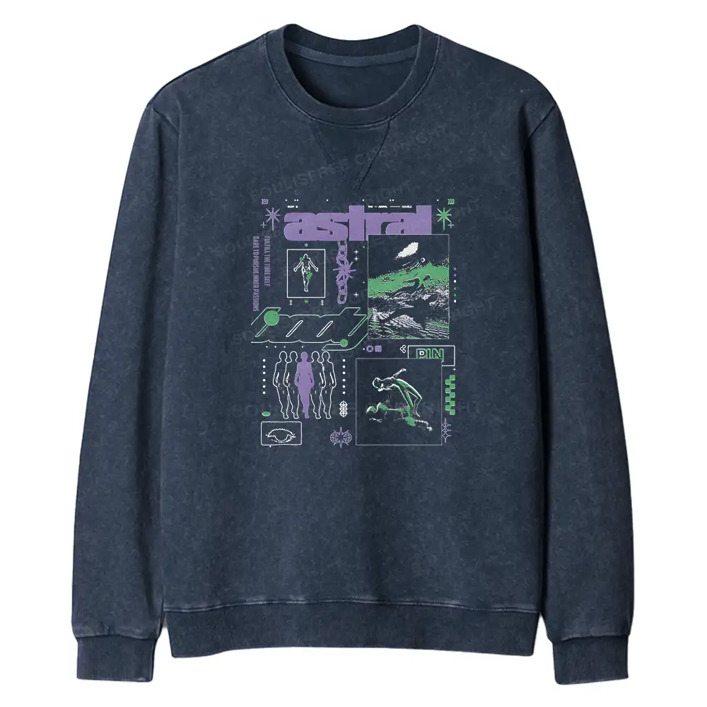 Be The Master Of Your Own Life Regular Fit Washed Sweatshirt