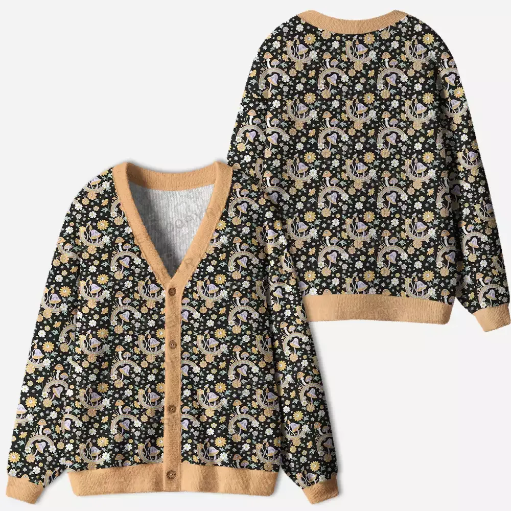 Mystic Garden Ugly Cardigan Sweaters