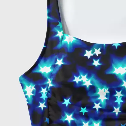 Soulisfree Neon Night Sky One‑Piece Swimsuit
