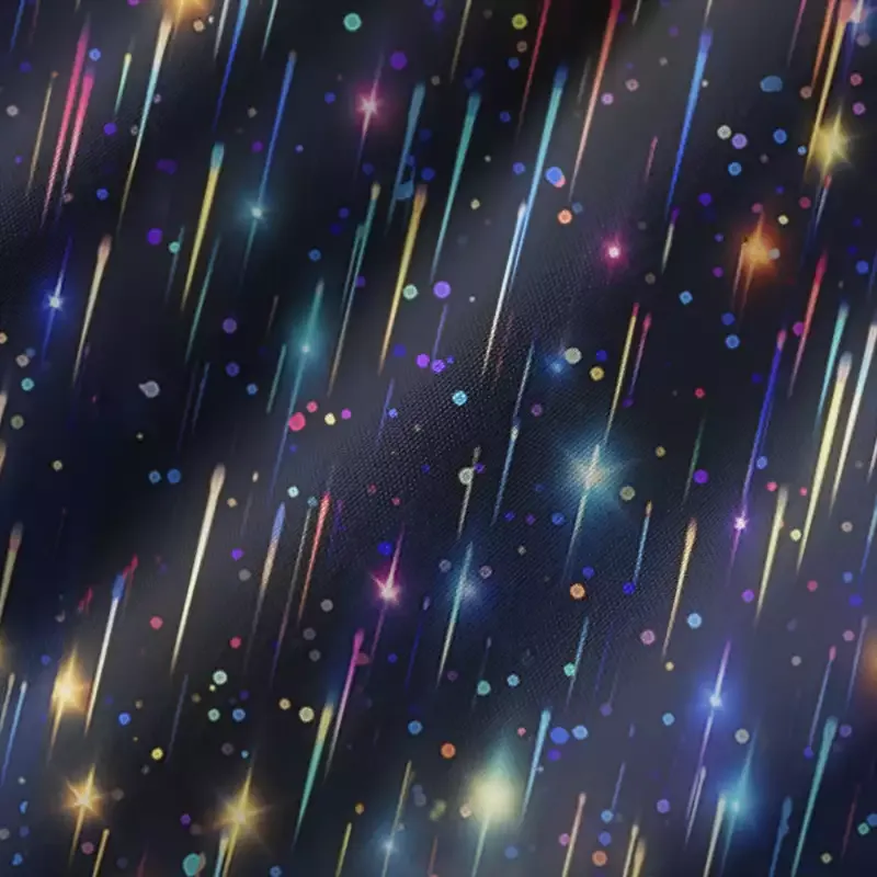 Soulisfree Neon Meteor Shower Galaxy Square Neck Maxi Dress