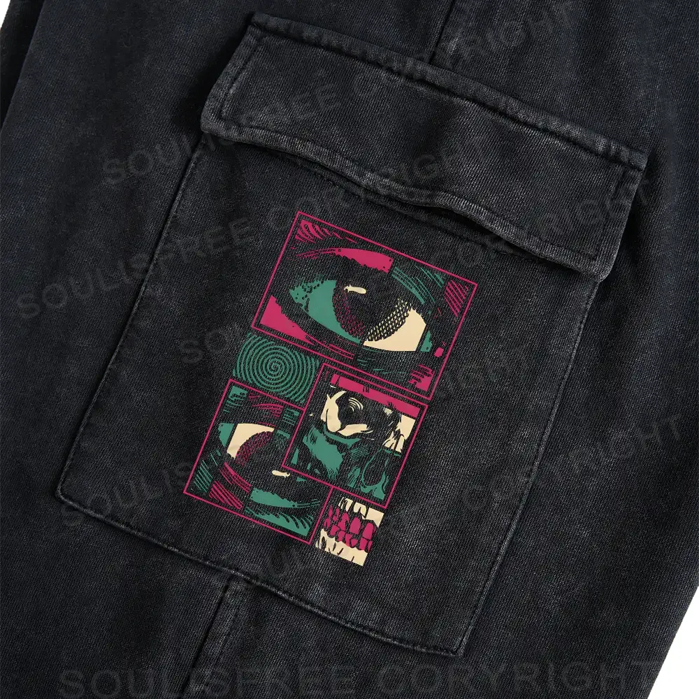 Facial Fragments Washed Cargo pants