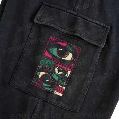 Facial Fragments Washed Cargo pants