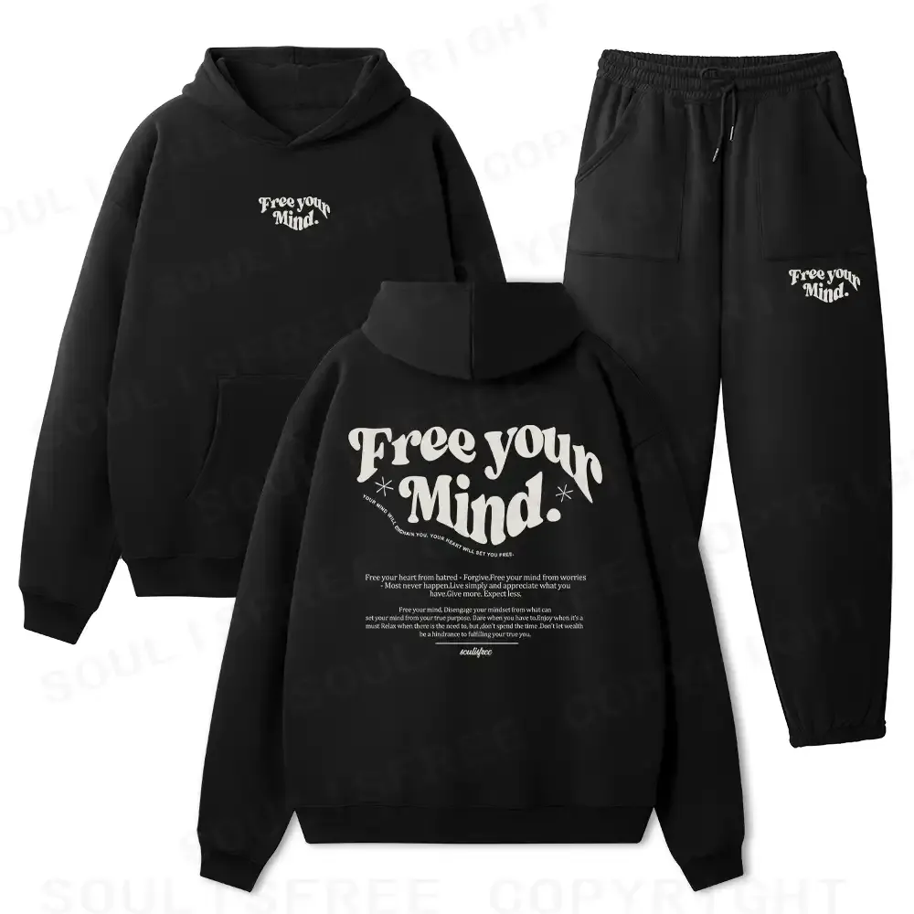 Free your heart from hatred - Forgive Fleece Hoodie Set