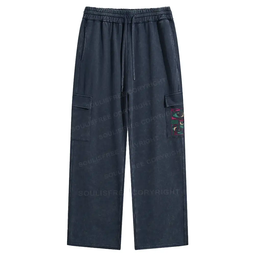 Facial Fragments Washed Cargo pants