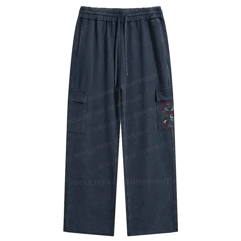 Facial Fragments Washed Cargo pants