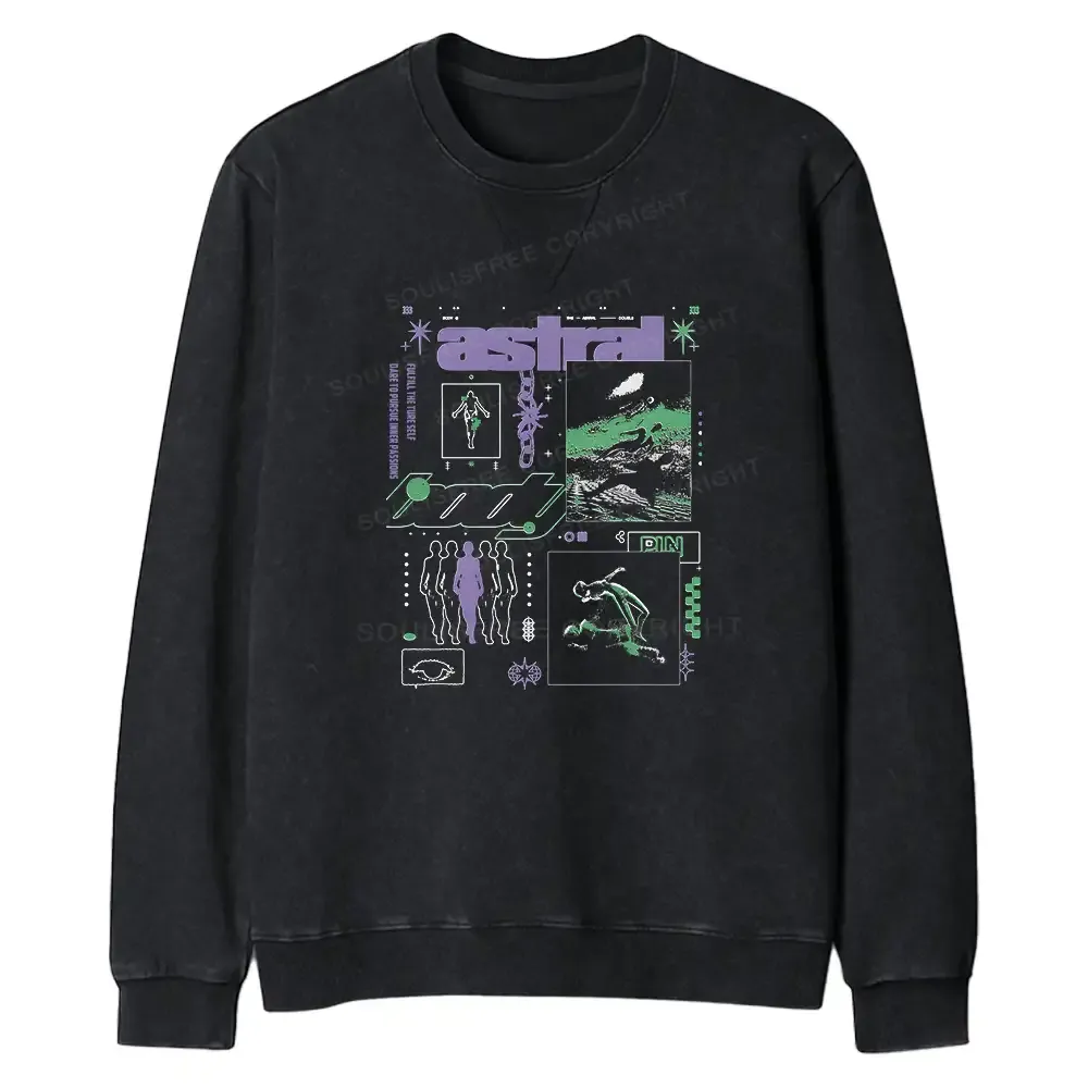 Designed Be The Master Of Your Own Life Regular Fit Washed Sweatshirt
