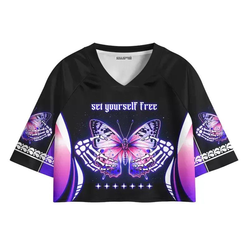 Designed Soulisfree Set Yourself Free Cropped Jersey