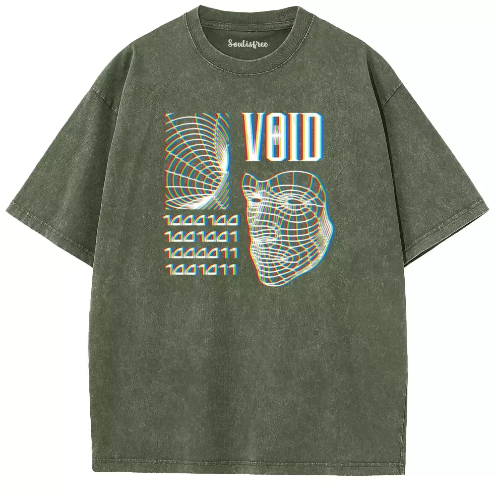 Soulisfree  Void In Binary  Washed Tee