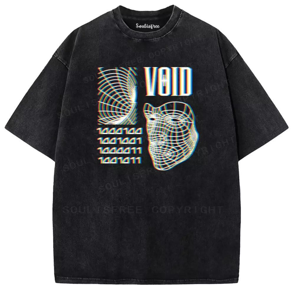 Soulisfree  Void In Binary  Washed Tee