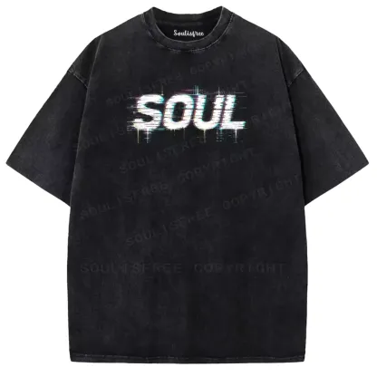 Soulisfree  VOID SOUL Washed Tee
