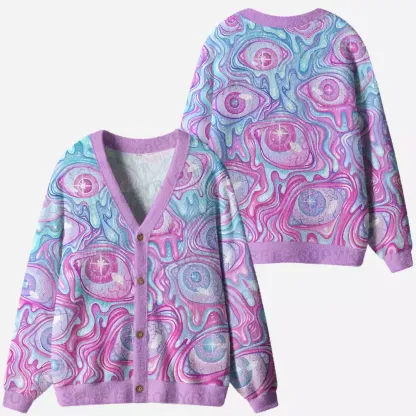 Pastel Flow Ocular Ugly Cardigan Sweaters