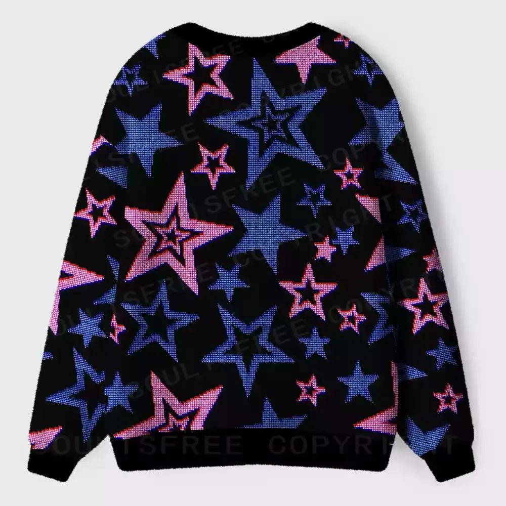 Glow-In-The-Dark Stars Ugly Cardigan Sweaters