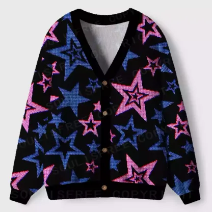 Glow-In-The-Dark Stars Ugly Cardigan Sweaters