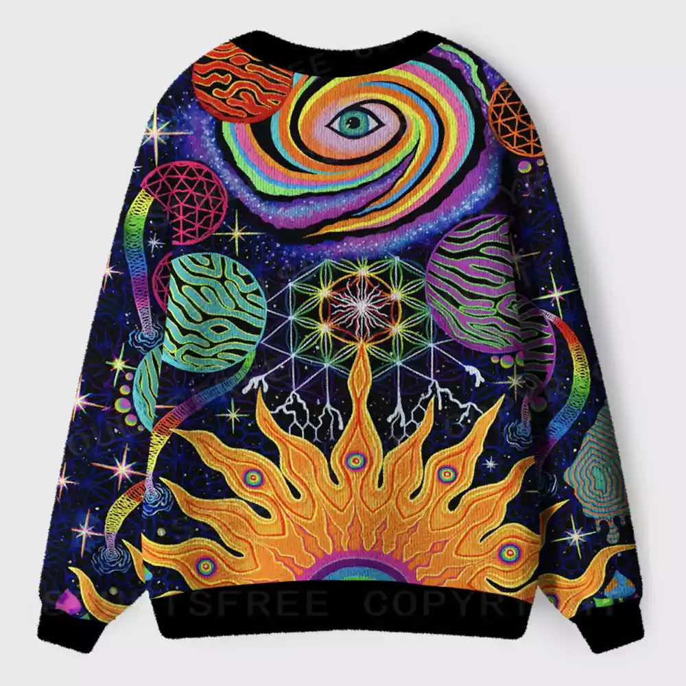 Galactic Dimensions Vision Ugly Cardigan Sweaters