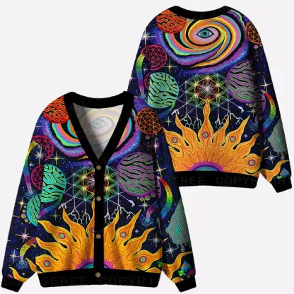 Galactic Dimensions Vision Ugly Cardigan Sweaters