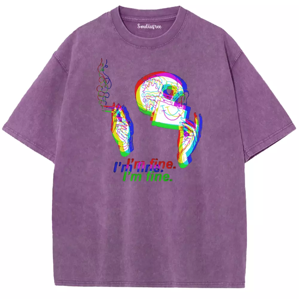 Soulisfree  I'm Fine. Washed Tee