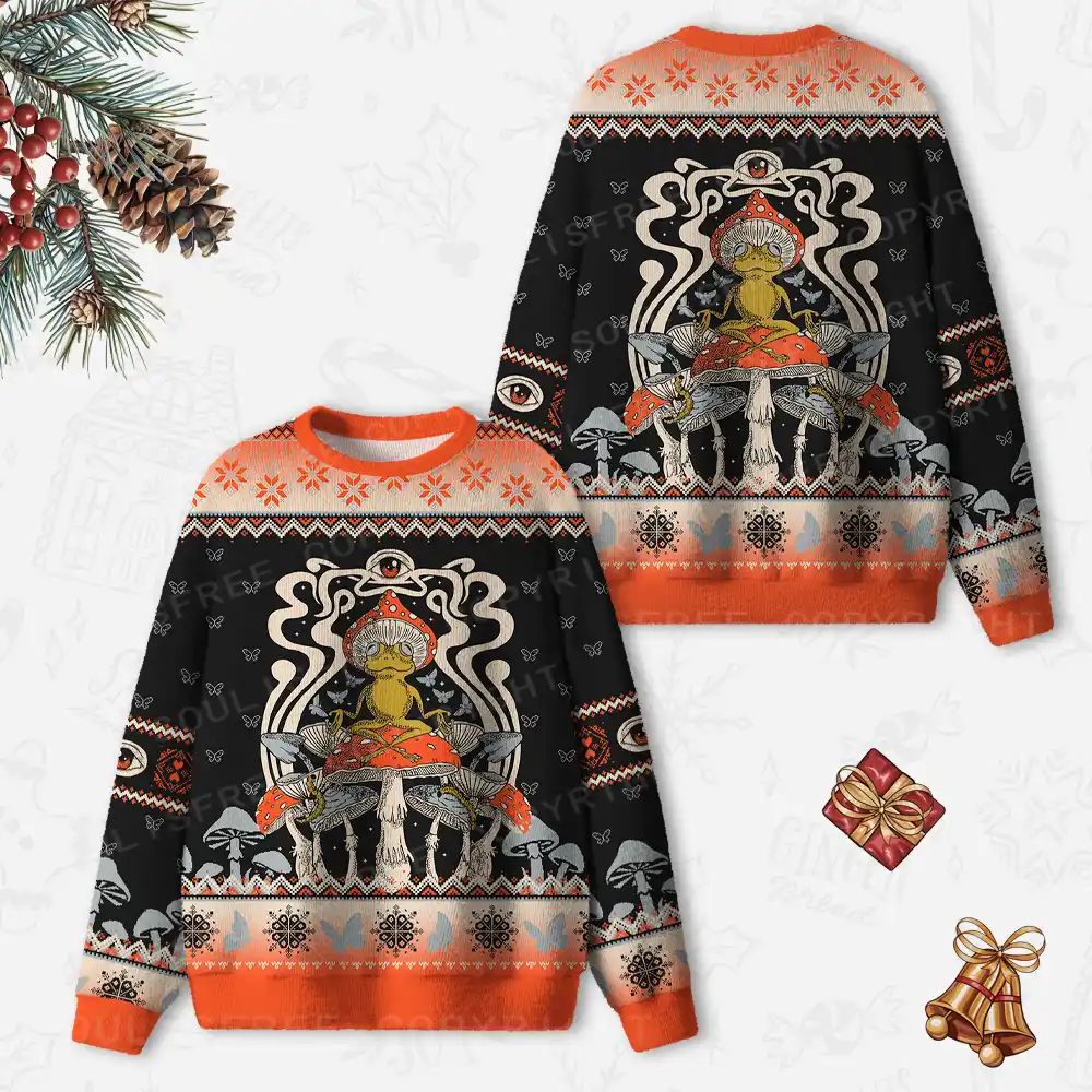 Relaxing Moment Ugly Christmas Knit Sweatshirt