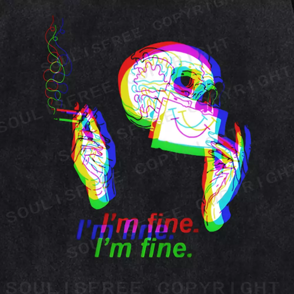 Soulisfree  I'm Fine. Washed Tee