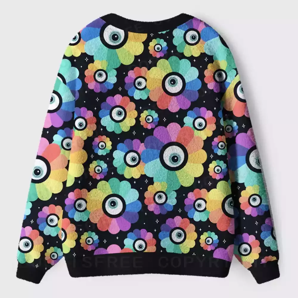 All-Seeing Bloom Ugly Cardigan Sweaters