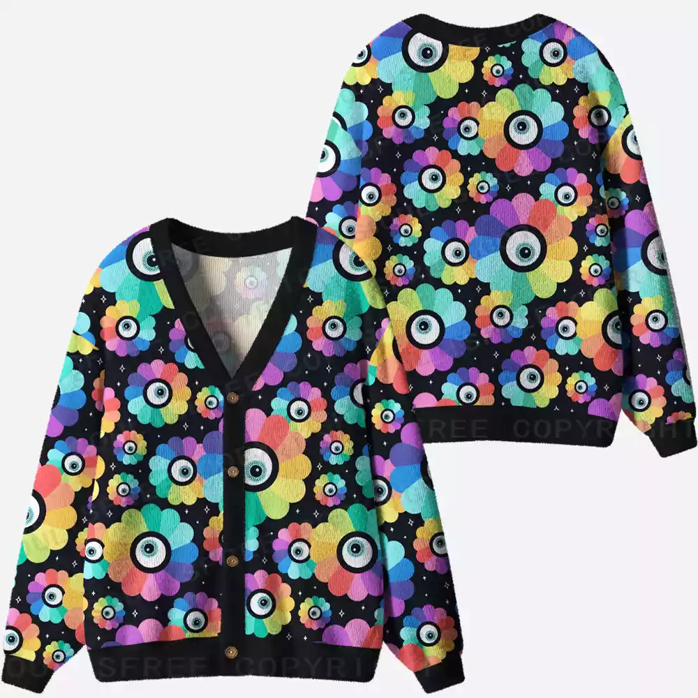 All-Seeing Bloom Ugly Cardigan Sweaters
