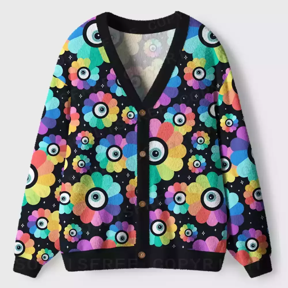 All-Seeing Bloom Ugly Cardigan Sweaters