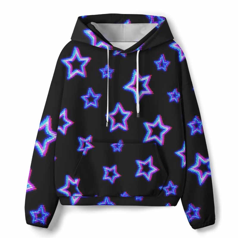Soulisfree  Colorful Stars Scene  All-Over Print Hoodie