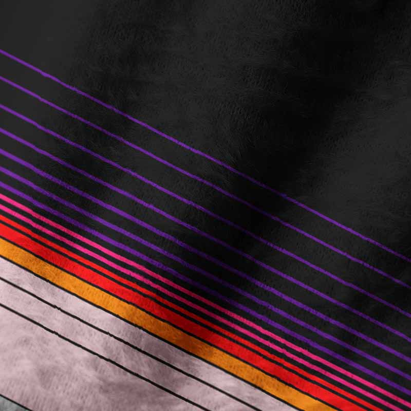 Soulisfree Synthwave Gradient Sunset Fuzzy Beanie