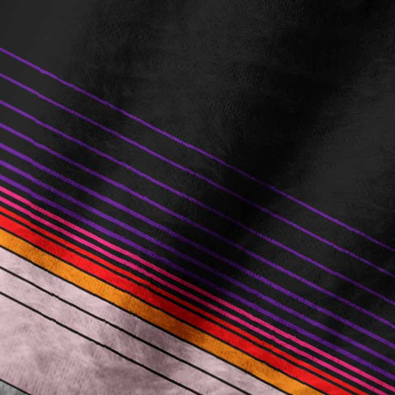 Soulisfree Synthwave Gradient Sunset Fuzzy Beanie
