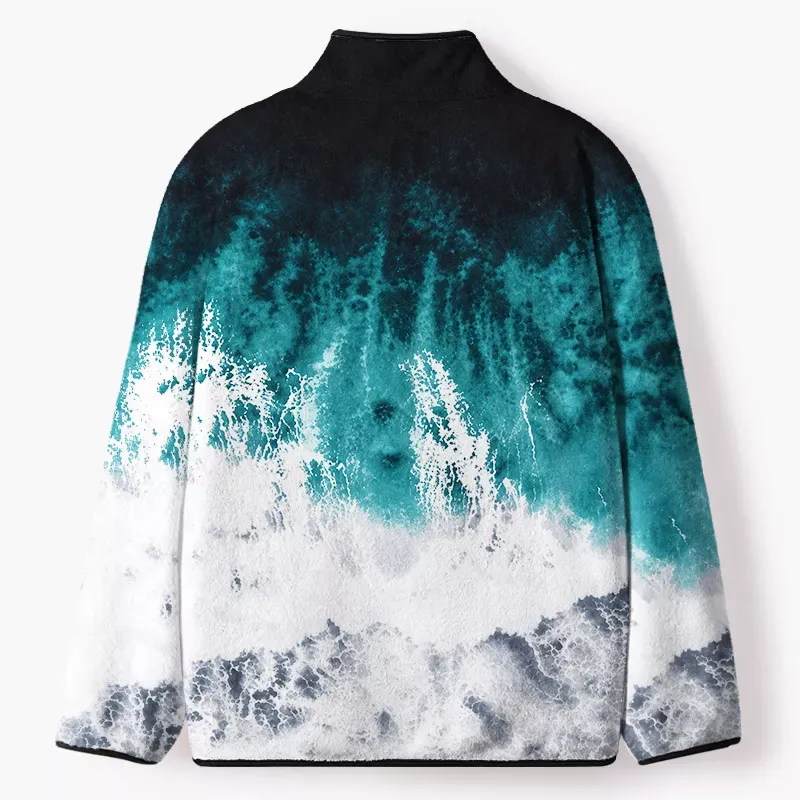 Soulisfree  Where The Waves Begin Flannel Zip-Up Jacket